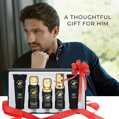 Miniatura 3 de Beverly Hills Polo Club BHPC Colonia Juego de Regalo de 5 Piezas para Hombre Eau de Toillete, Desodorante, Gel de Ducha, Jabón Corporal, Fragancia