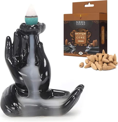 Miniatura 7 de SOUL STICKS Soporte de incienso de reflujo fuente de cascada para el hogar, oficina, yoga, decoración de habitación y aromaterapia con 1 paquete