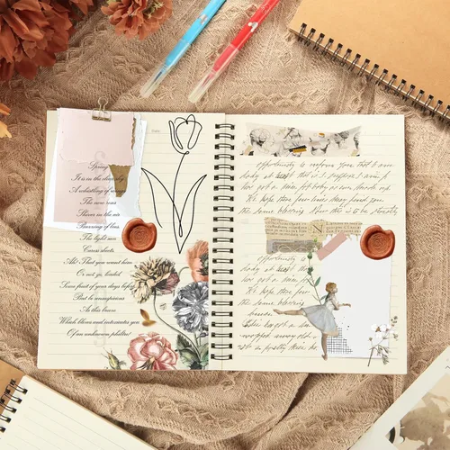 Miniatura 6 de MIVIDE Paquete de 24 cuadernos en espiral A5 a granel con cubierta de kraft, 21 x 15 cm 120 páginas, cuaderno en espiral con tapa dura y papel Papel