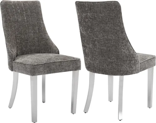 Miniatura 34 de Shenyon Juego de 4 sillas de comedor color beige, cómodas sillas de comedor tapizadas con canal de tela, sillas de cocina modernas para comedor