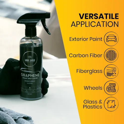 Miniatura 4 de Magic Shield Recubrimiento en aerosol de cerámica de grafeno - ¡DURA MUCHO MÁS! Rápido y fácil para coches, motocicletas, barcos y más - Sellador