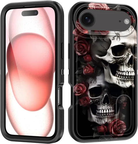 Miniatura 98 de Funda para iPhone Air con soporte integrado, a prueba de golpes, polvo y caídas, 3 capas, grado militar, funda protectora para iPhone Air de 6.5