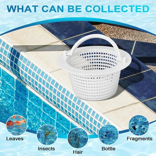 Miniatura 4 de SPX1091C - Cesta para desnatadora de piscina sobre el suelo para Hayward Pentair SP1091WM, cesta de filtro de piscina compatible con HydroSkim