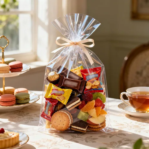 Miniatura 8 de Morepack Bolsas de celofán, 6 x 12 pulgadas, 200 bolsas de celofán con lazos para amarrarlas, de plástico, para poner postres, pastelería, dulces