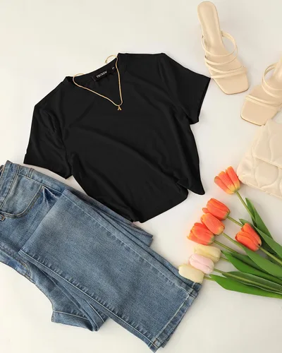 Miniatura 7 de TECREW Camisetas cortas de manga corta para mujer, estilo casual, básicas, cuello redondo, ajustadas, para verano