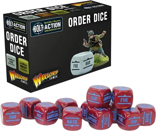 Warlord Games Dados de pedido granate para acción de pernos