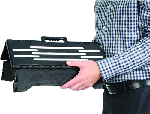Miniatura 5 de North American Health + Wellness Escalón plegable portátil, taburete antideslizante de 4 pulgadas con asa, negro