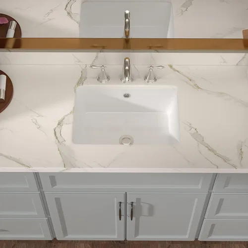 Miniatura 23 de Lordear Fregadero de baño blanco con un agujero de 24 x 20 pulgadas, un agujero, porcelana, cerámica, lavabo para lavabo de baño de 24 pulgadas
