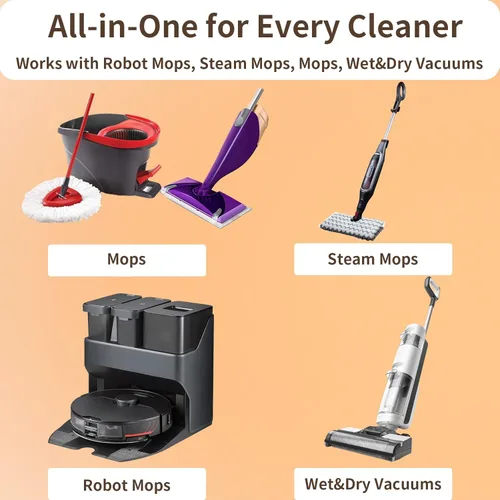 Miniatura 8 de Limpiador de suelo compatible con Roborock, Eufy, Dreame, iRobot Roomba Robot Vaccum and Mop, aspiradoras húmedas y mopas de chorro húmedo, 16.9