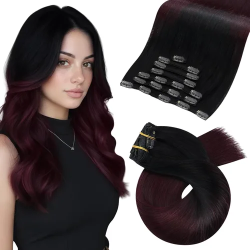 Miniatura 99 de Moresoo Extensiones de cabello humano Remy con clip, color rubio platino, extensiones de cabello humano real de doble trama, color rubio #60, 18
