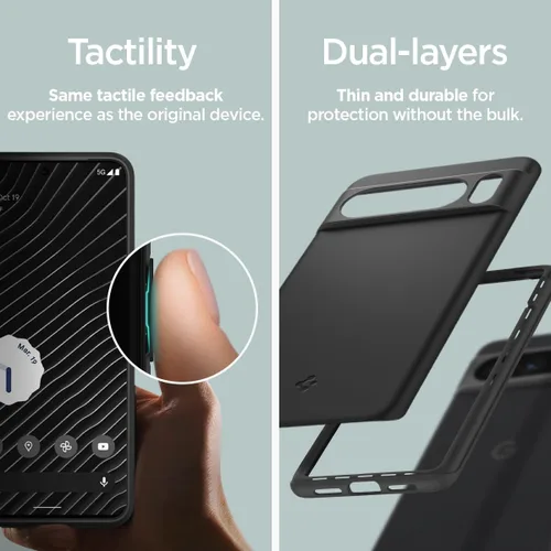 Miniatura 6 de Spigen Funda fina diseñada para Pixel 8 Pro (2023) [protección de grado militar] - Negro