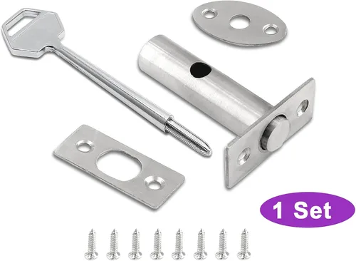 Miniatura 7 de Cerradura de embutir de acero inoxidable con tornillo para puerta, longitud de la llave: 4.13 pulgadas