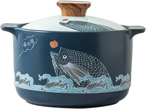 Cacerola de cerámica estilo chino, olla de cocina de utensilios de cocina, olla de sopa nutritiva resistente al calor, estufa de gas para el hogar,