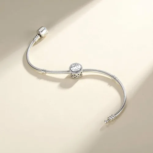 Miniatura 5 de Linorui Abalorio de plata de ley 925 para pulsera de Pandora con texto en inglés I Love You to the Moon and Back Fit Esposa hija mamá regalo