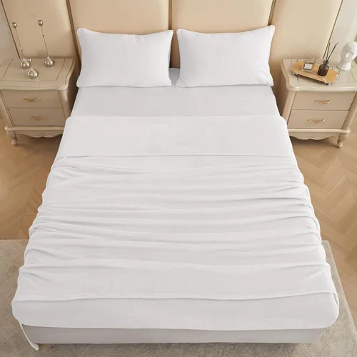 Miniatura 15 de Viviland Juego de sábanas de microforro polar tamaño matrimonial, sábanas ajustadas tipo franela para Navidad con bolsillo de 15" de profundidad