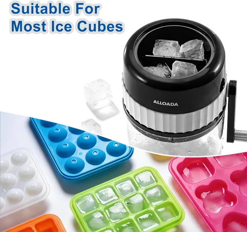 Miniatura 5 de Máquina de cono de nieve - Máquina de hielo para granos, máquina de hielo afeitado manual para conos de nieve, máquina portátil de cono de nieve