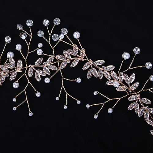 Miniatura 6 de Diadema de diamantes de imitación de los años 20 para novia, accesorios de los años 20 para mujeres, novias de boda, color dorado