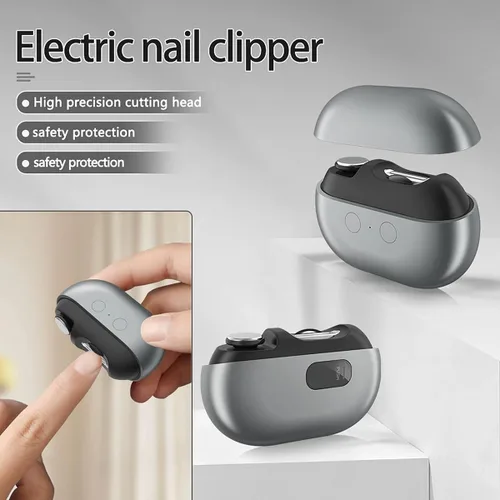 Miniatura 5 de Imwing - Cortaúñas eléctrico de fácil clip y pulidor 2 en 1 con luz LED, recortador seguro de dedos y uñas para personas mayores, niños, adultos
