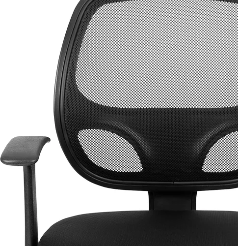 Miniatura 10 de Flash Furniture Flash Fundamentals Silla de oficina ergonómica giratoria de malla negra con brazos Negro