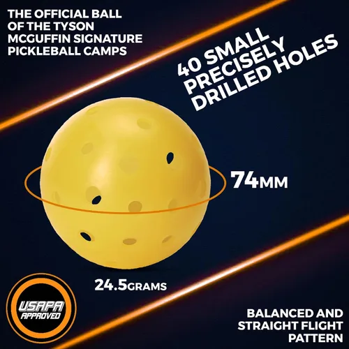 Miniatura 2 de Tourna pelotas de pickleball, para exteriores, 6 unidades, Multi