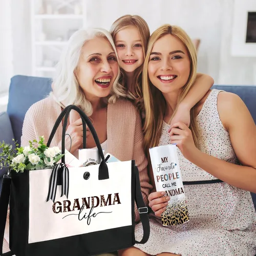 Miniatura 55 de Silkfly Set de 3 piezas de la mejor abuela del mundo para mujeres, regalos de cumpleaños, día de la madre, regalo de cumpleaños, vaso de acero