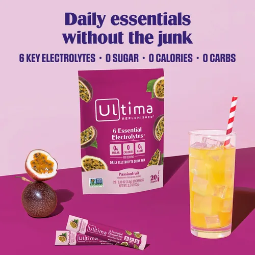 Miniatura 2 de Ultima Replenisher - Bebida de electrolitos en polvo vegana, endulzada naturalmente y sin OMG, bebida hidratante adecuada para dieta cetogénica