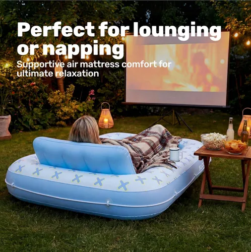 Miniatura 7 de SLOOSH Inflatable Tanning Pool Lounger Float, 70" x 46" Pool Floats Adult with Pillow, 4 in 1 Suntan Tub Raft Floatie,Sunbathing Bed Lounge for