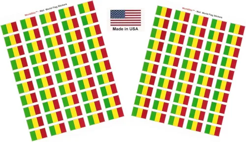 Miniatura 96 de 100 calcomanías de la bandera de Alaska; 1.5" x 1" hechas en Estados Unidos, calcomanías autoadhesivas de la bandera del estado para álbumes