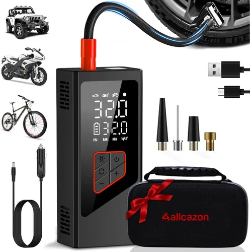 Inflador de neumáticos, compresor de aire portátil, inflador portátil de 150 PSI para automóvil, bomba de aire para neumáticos de automóvil con