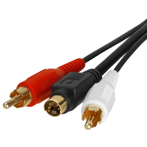Miniatura 3 de Cmple - Cable de video S de 100 pies SVHS de 4 pines, cable de video Mini DIN S-Video para cine en casa, videocámara, receptor DSS, reproductor