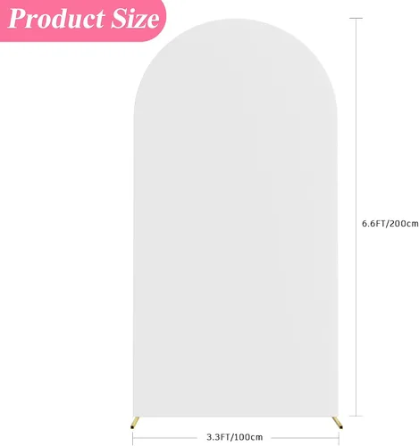 Miniatura 108 de Putros Cubierta de Arco de Boda 6 Pies Beige Spandex Ajustada Parte Superior Redonda Chiara Cubiertas de Soporte de Fondo para Decoración de Bodas