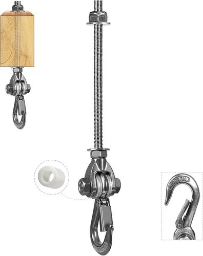 Colgador de columpio de alta resistencia de 180° con gancho de columpio de acero inoxidable capacidad de 800 libras para patio de recreo, asiento de