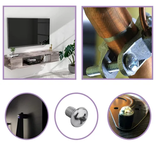 Miniatura 8 de MroMax Tornillos de máquina Phillips de cabeza plana M6 x 1.969 in, acero inoxidable 304 18-8, rosca completa, tornillos de cabeza cruzada gris