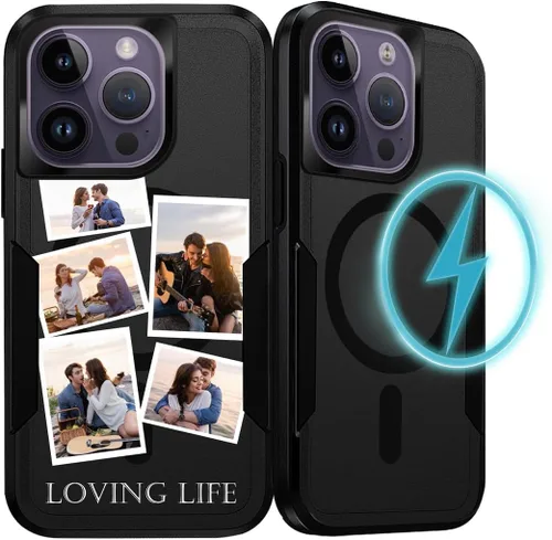 Miniatura 10 de Funda personalizada para teléfono con fotos para iPhone 17 Pro Max Air 16 11 15 14 13 Plus 12 con protección MagSafe personalizada resistente, a