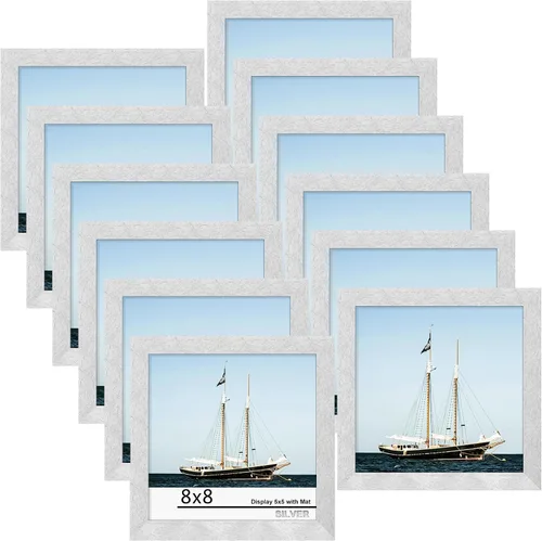 Miniatura 102 de Picrit - Juego de 12 portarretratos de 4 x 6 pulgadas, para fotos de 3.5 x 5 con paspartú o 4 x 6 pulgadas sin paspartú, marcos para colgar