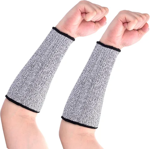Miniatura 7 de PAGOW Mangas resistentes a cortes para protección de brazos, protector de antebrazo a prueba de mordeduras, mangas de jardinería para piel fina
