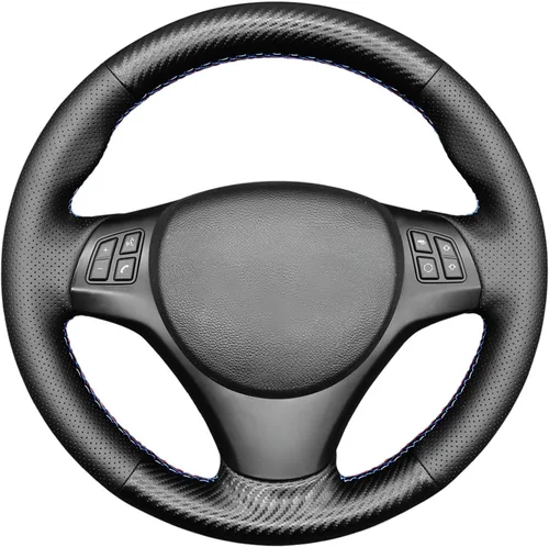 Miniatura 14 de MEWANT Funda de volante para BMW E90 M Sport E81 E82 E87 E88 E91 E92 E93 M3 E90 E92 de gamuza negra