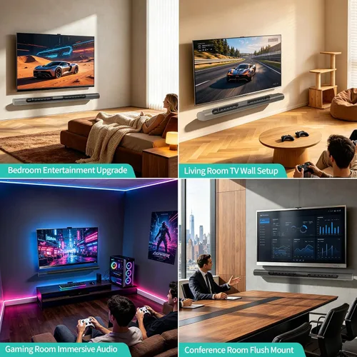 Miniatura 7 de WALI Soporte de barra de sonido para Sonos Arc y Sonos Arc Ultra - Soporte de pared para barra de sonido, diseño minimalista, perfecto para Negro