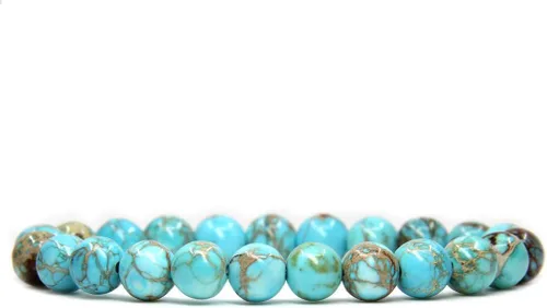Miniatura 18 de Amandastone Pulsera elástica de cuentas redondas de 0.315 in con piedras preciosas naturales de 7 pulgadas