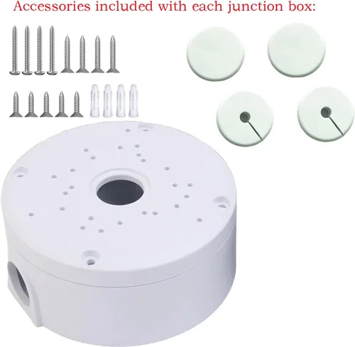 Miniatura 3 de Soporte universal para cámara de seguridad, soporte de caja de conexiones abatible, base de cámara IP de plástico impermeable, soporte de cable