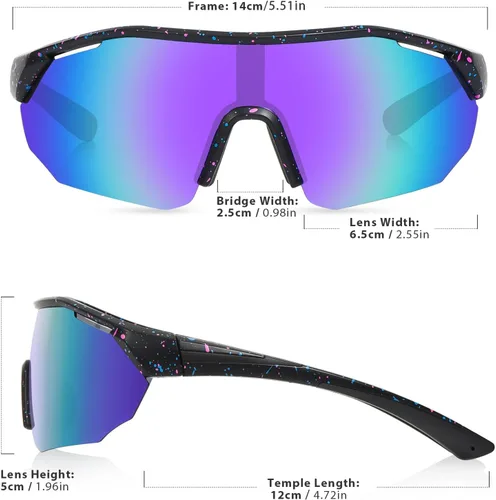 Miniatura 5 de MVPTGRS Gafas de sol de béisbol juveniles para niños y niñas de 8 a 14 años TR90 con marco para niños, gafas de sol deportivas para sóftbol