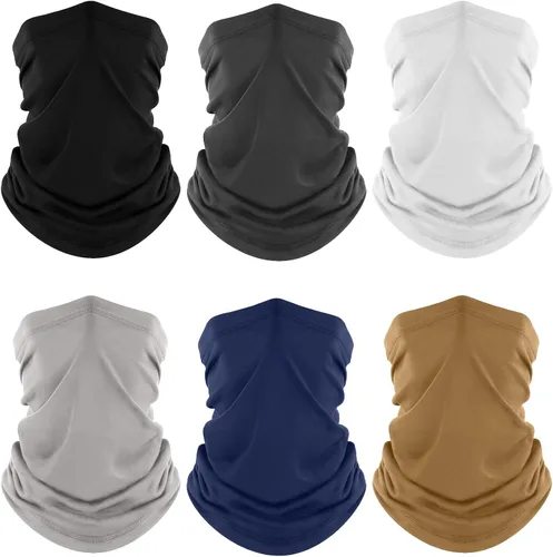 Miniatura 44 de Fuinloth Polaina para el cuello, paquete de 6 unidades de máscara facial con protección UV refrescante para hombres y mujeres