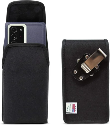 Miniatura 9 de Turtleback Funda hecha para Note 20 Ultra compatible con OB Defender o fundas voluminosas, clip de cinturón de metal ejecutivo, bolsa de cuero
