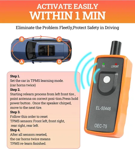 Miniatura 4 de Herramienta Universal de Aprendizaje TPMS, Entrenamiento de Programación del Sistema, Herramienta de Activación del Sistema de Monitoreo de Presión