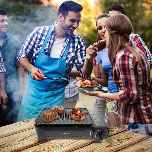 Miniatura 4 de GasOne Estufa Parrilla de Propano o Butano GS-2400P de Combustible Dual Portátil para Acampar Estufa de Gas con Estuche de Transporte