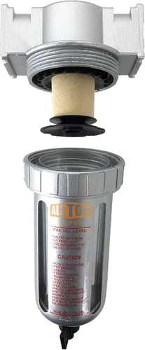Miniatura 4 de 1/4 "NPT Mini Filtro de Partículas/Trampa de Agua para Compresor de Aire Comprimido Líneas de Aire, 5U Con Cuenco Polivinílico Y Guardia De Tazón De