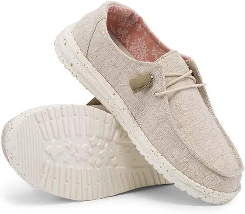 Miniatura 3 de Hey Dude Wendy Chambray - Mocasines con cordones para mujer, cómodos y ligeros