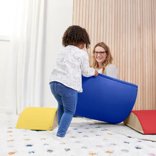 Miniatura 9 de ECR4Kids SoftZone - Constructores de equilibrio de troncos coloridos, juego para principiantes, surtido, 3 piezas