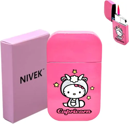 Miniatura 5 de NIVEK Encendedor de gatito Y2k 12 Consetelaciones Horóscopo Astrología Zodiaco Signos de nacimiento Pretty Pink Flame Kawaii Coleccionable Japonés