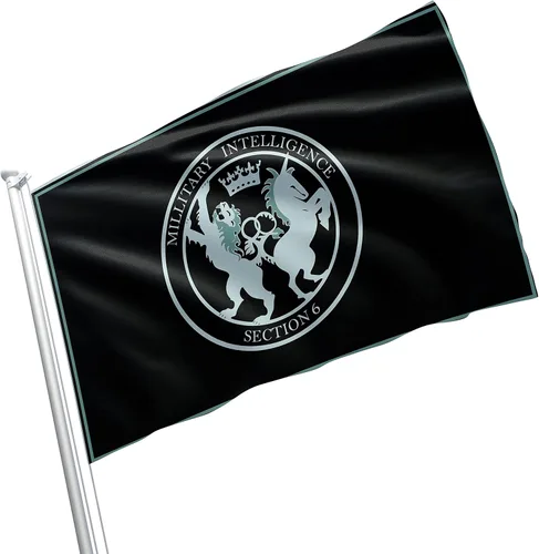 Bandera del Servicio Secreto de Inteligencia (SIS) – Muestra tu apoyo, bandera MI6 de agencia de inteligencia de color vívido de doble costura,